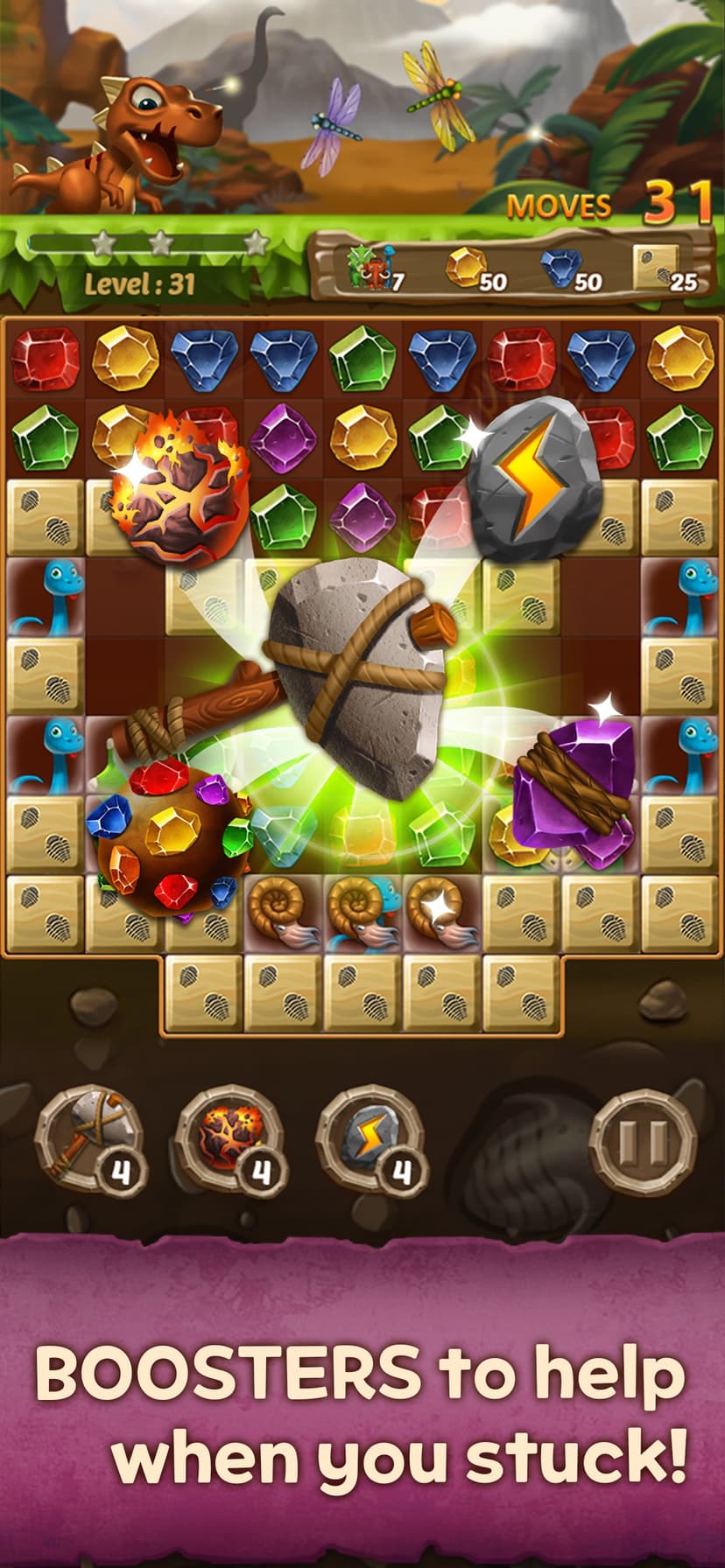 Jewels Dino Age screenshot 2 - screenshot