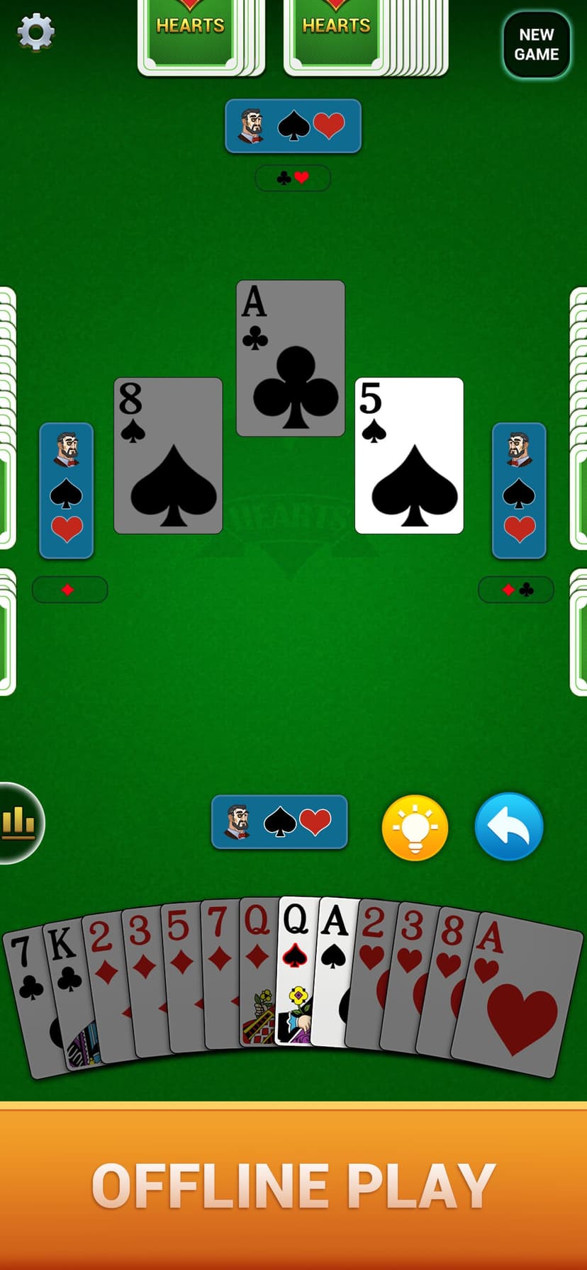 Hearts : Deluxe Card Game screenshot 1 - screenshot
