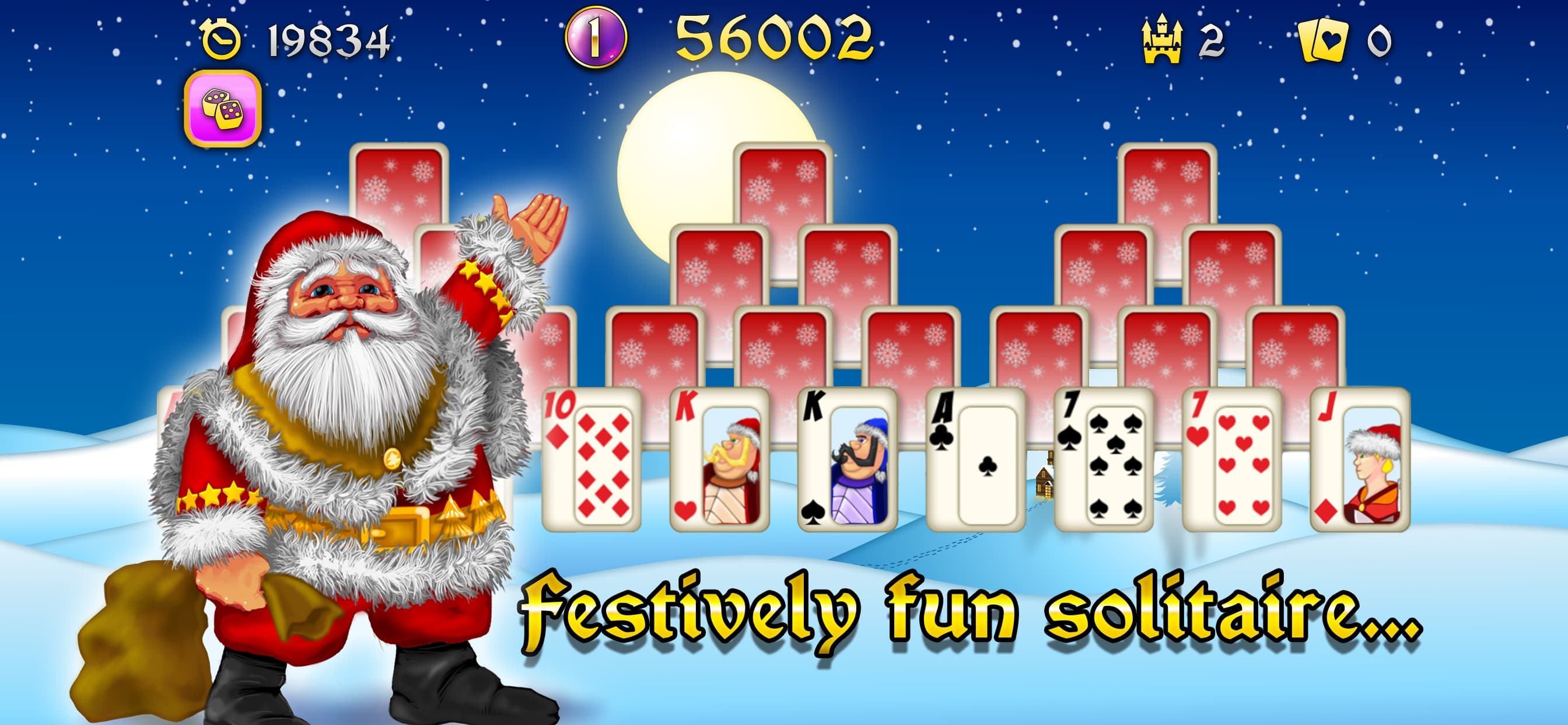 Christmas Solitaire Tri-Peaks screenshot 1 - screenshot