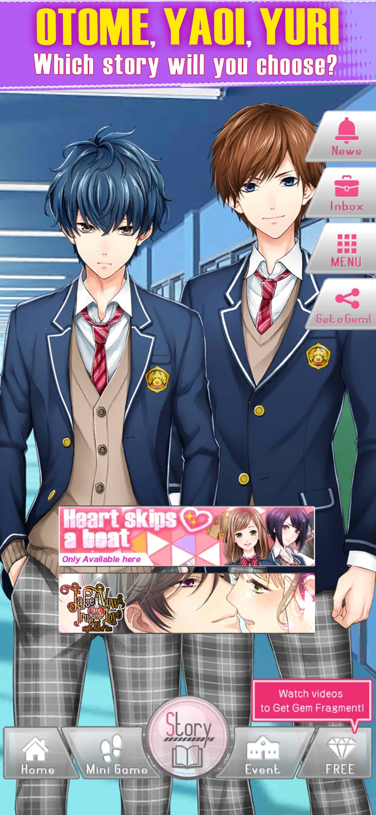 FirstLoveStory：YAOI,YURI,OTOME screenshot 1 - screenshot