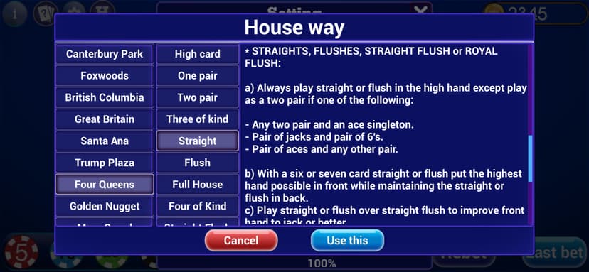 Pai Gow Poker Trainer screenshot 5 - screenshot