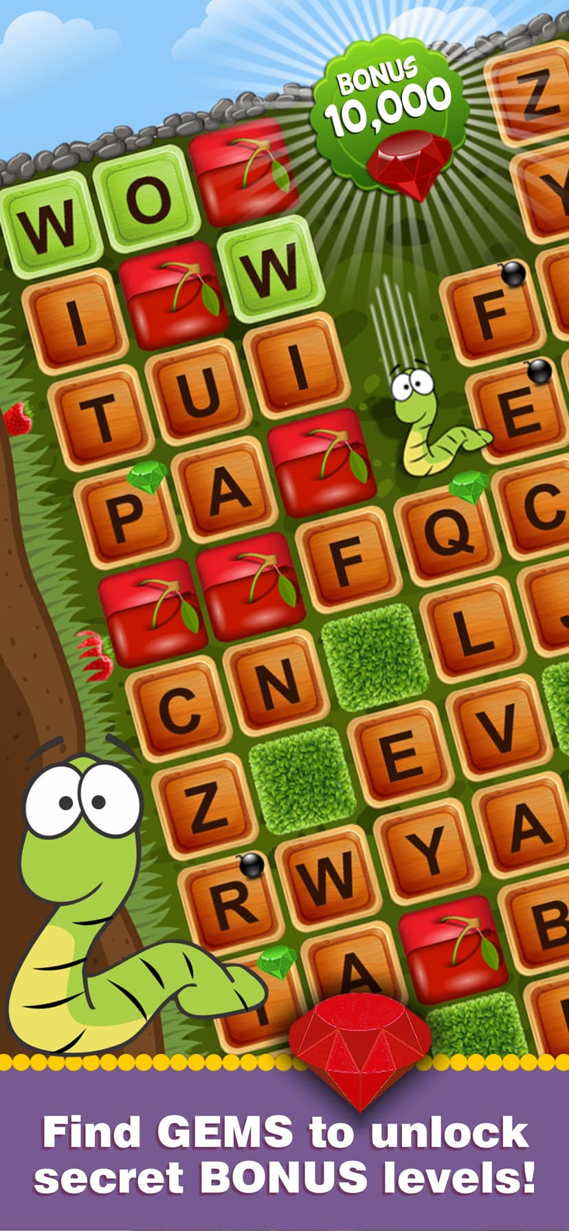 Word Wow - Help the worm down screenshot 2 - screenshot