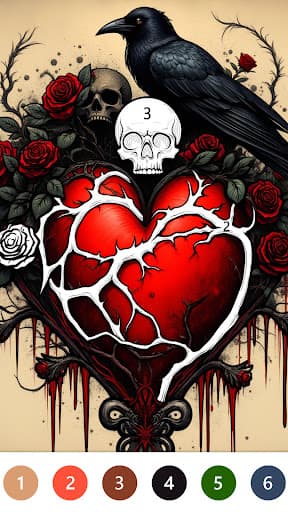 Macabre Color Paint By Number screenshot 4 - screenshot