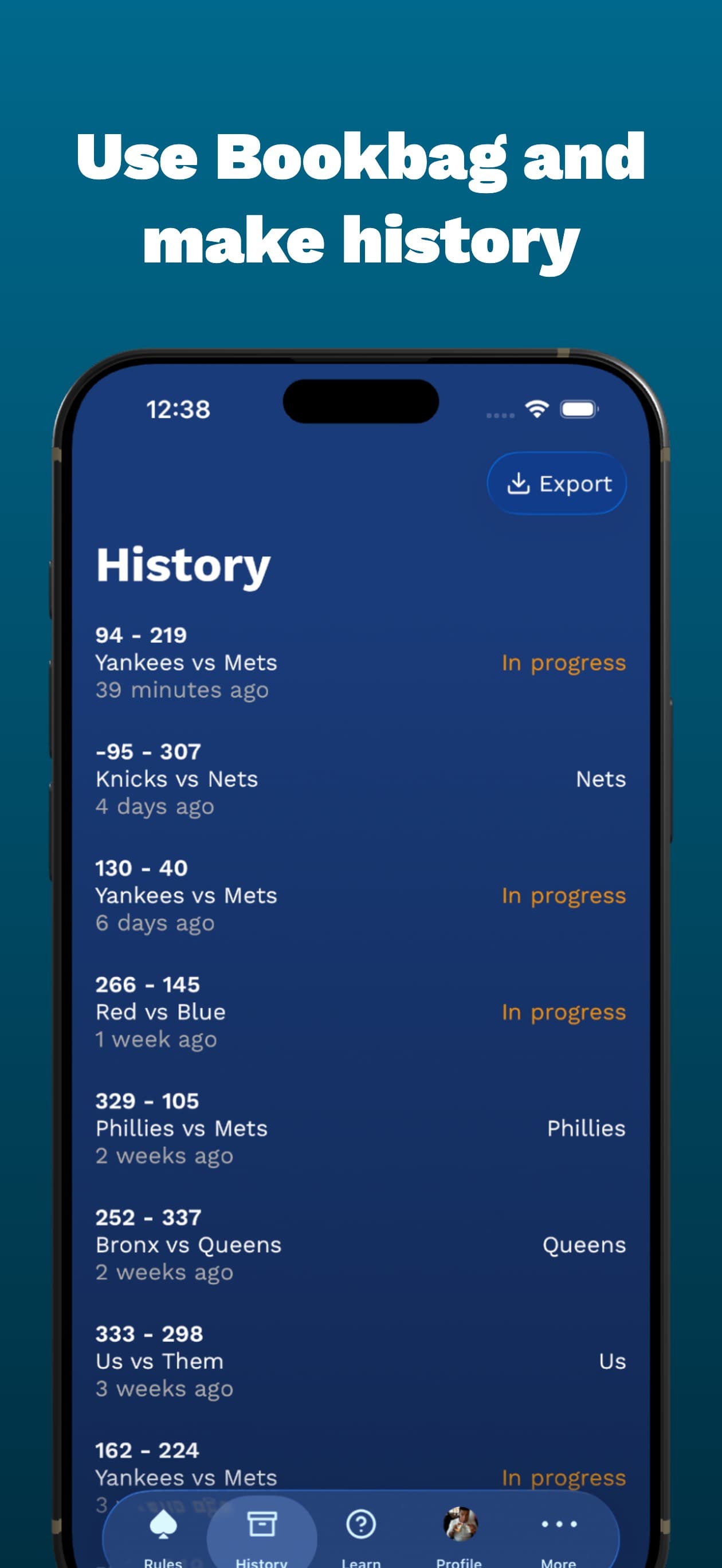 Bookbag: Spades Scorekeeper screenshot 3 - screenshot
