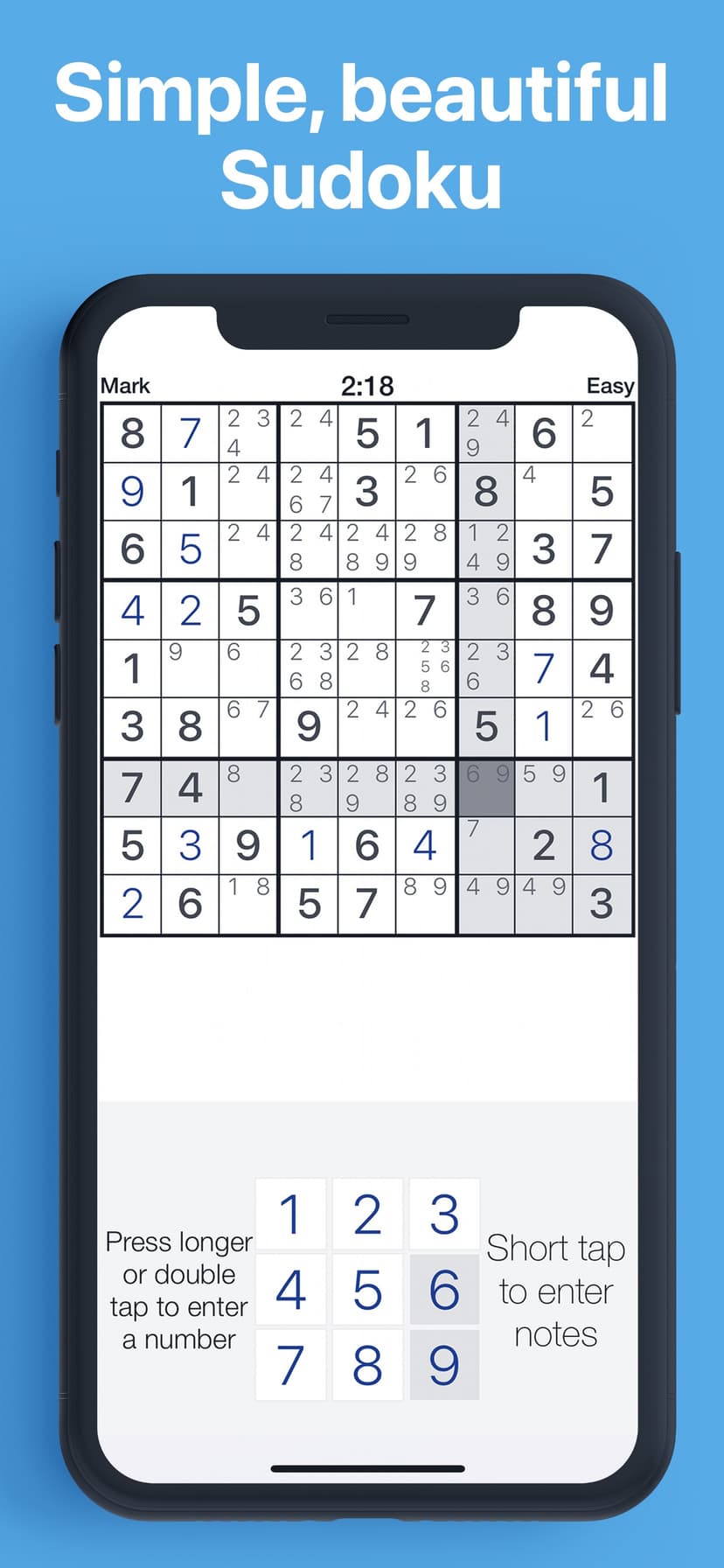 Pure Sudoku: The Logic Game screenshot 1 - screenshot