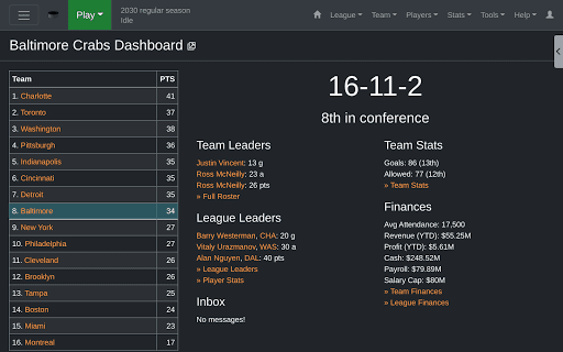 ZenGM Hockey screenshot 6 - screenshot