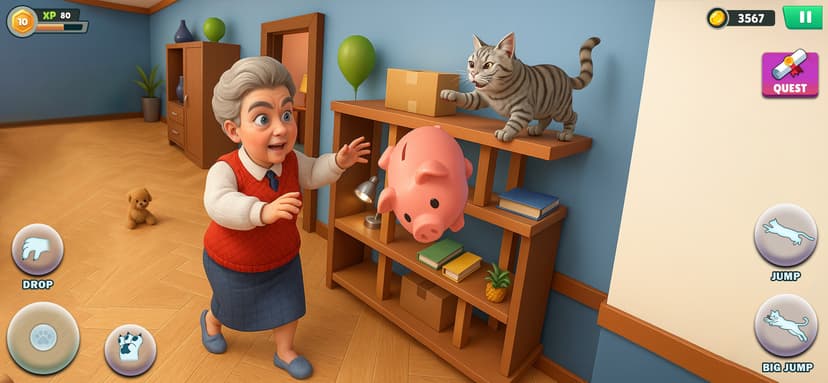 Kitten vs Nana Trickster Clash screenshot 1 - screenshot
