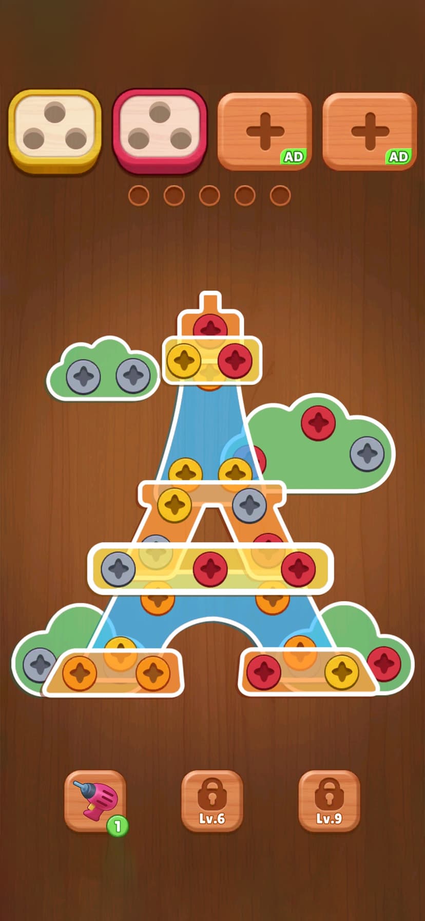 Woodbolt Sort: Nuts & Screws screenshot 1 - screenshot