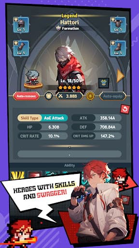 Rumble Squad: Idle Pixel RPG screenshot 1 - screenshot
