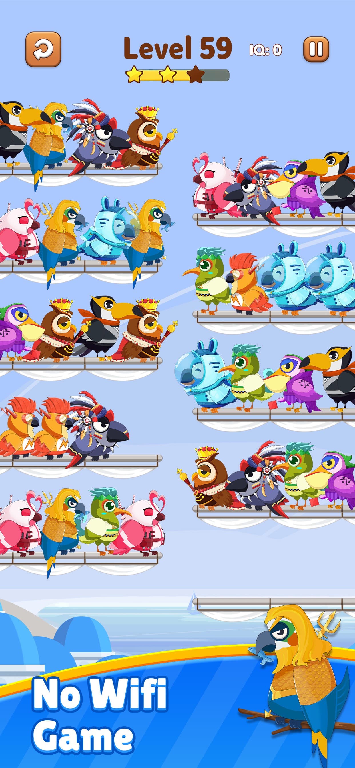 Bird Sort 2 Color Puzzle Game screenshot 9 - screenshot