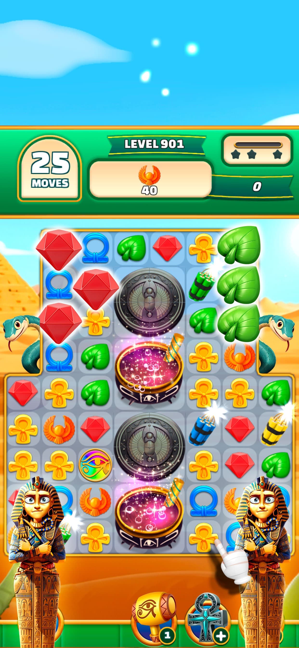 Gods & Gems: Egyptian Match 3 screenshot 3 - screenshot