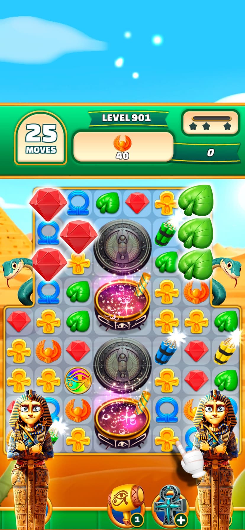 Gods & Gems: Egyptian Match 3 screenshot 3 - screenshot