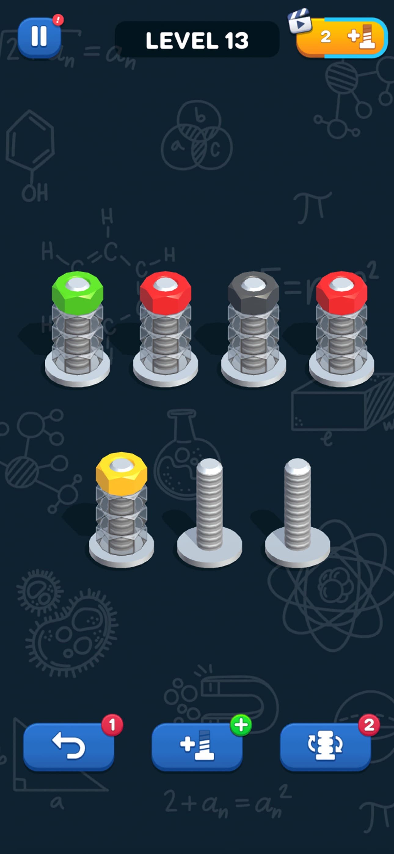 Nuts & Bolts, Color Screw Sort screenshot 4 - screenshot