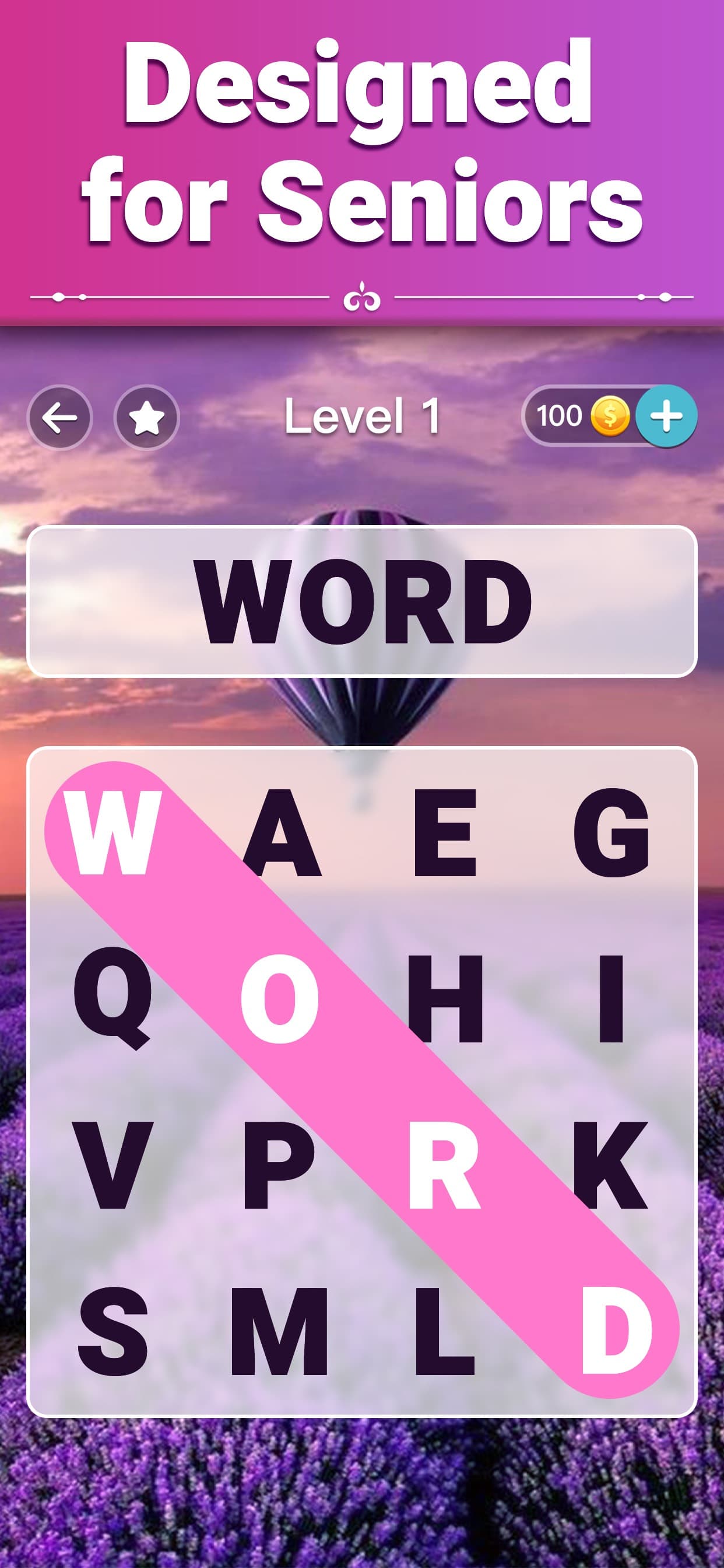 Vita Word Search for Seniors screenshot 1 - screenshot