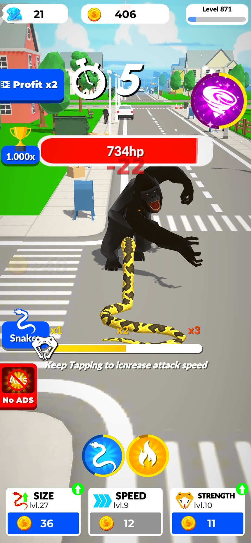Idle Snake World - Evolution screenshot 3 - screenshot