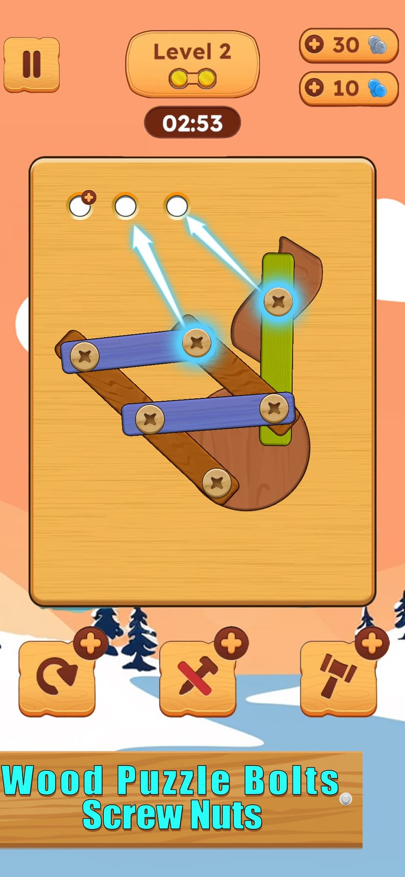 Crazy Screws: Wood Bolts&Nuts screenshot 1 - screenshot