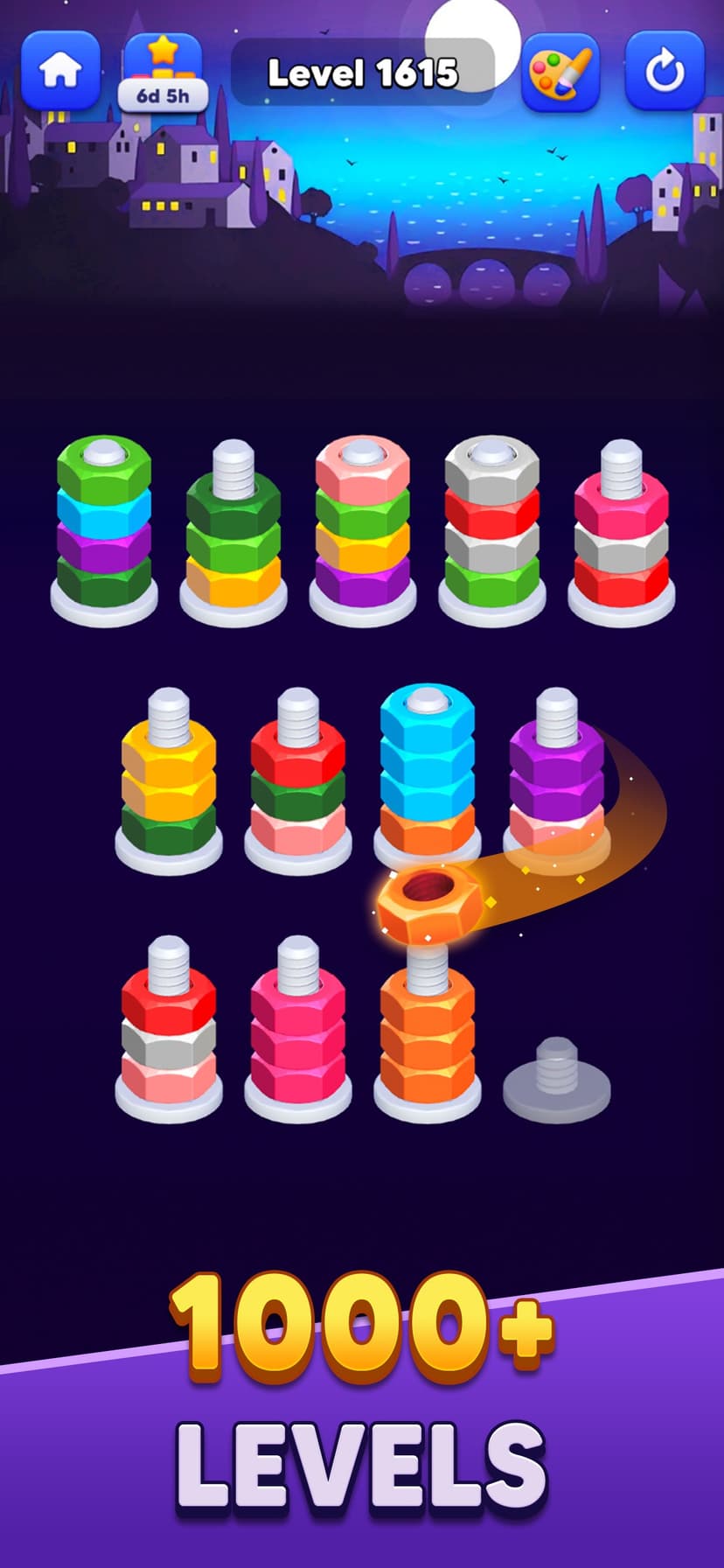 Nut Sort: Color Match Game screenshot 3 - screenshot