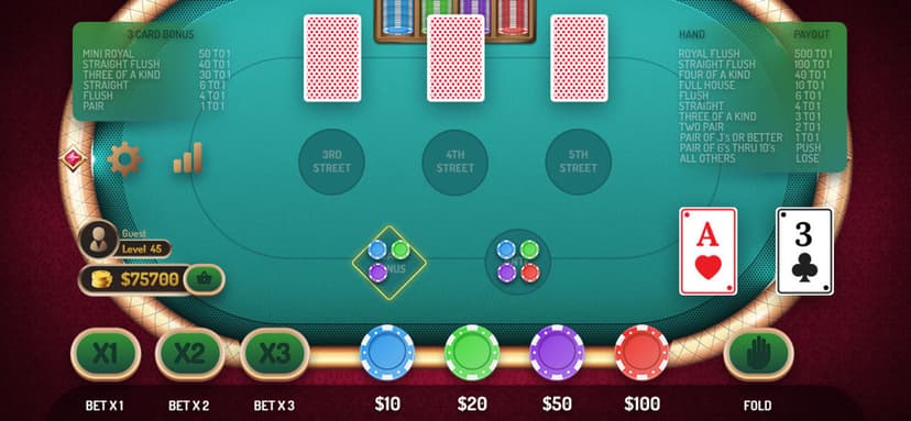 Mississippi Stud Poker Casino screenshot 1 - screenshot