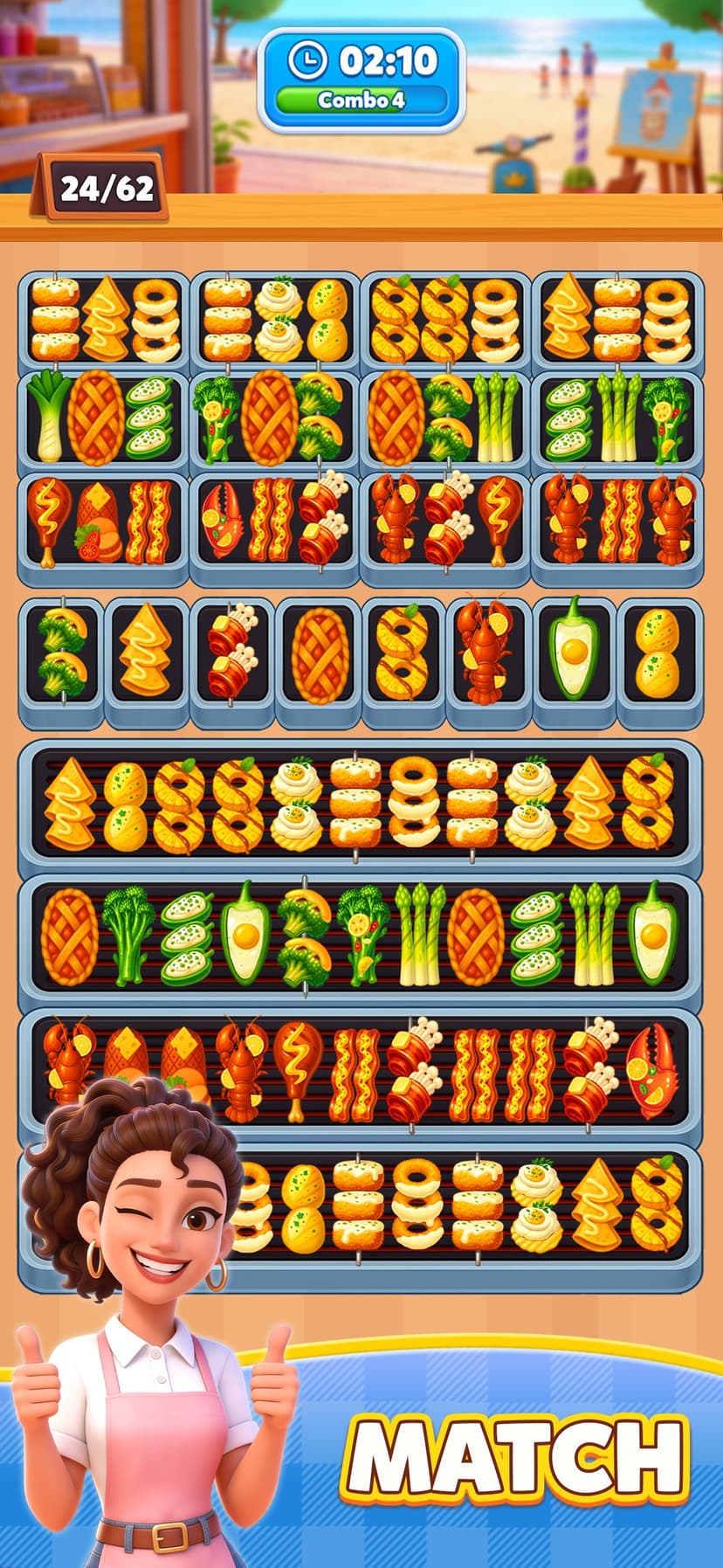 Grill Cooking: Sort Challenge screenshot 2 - screenshot