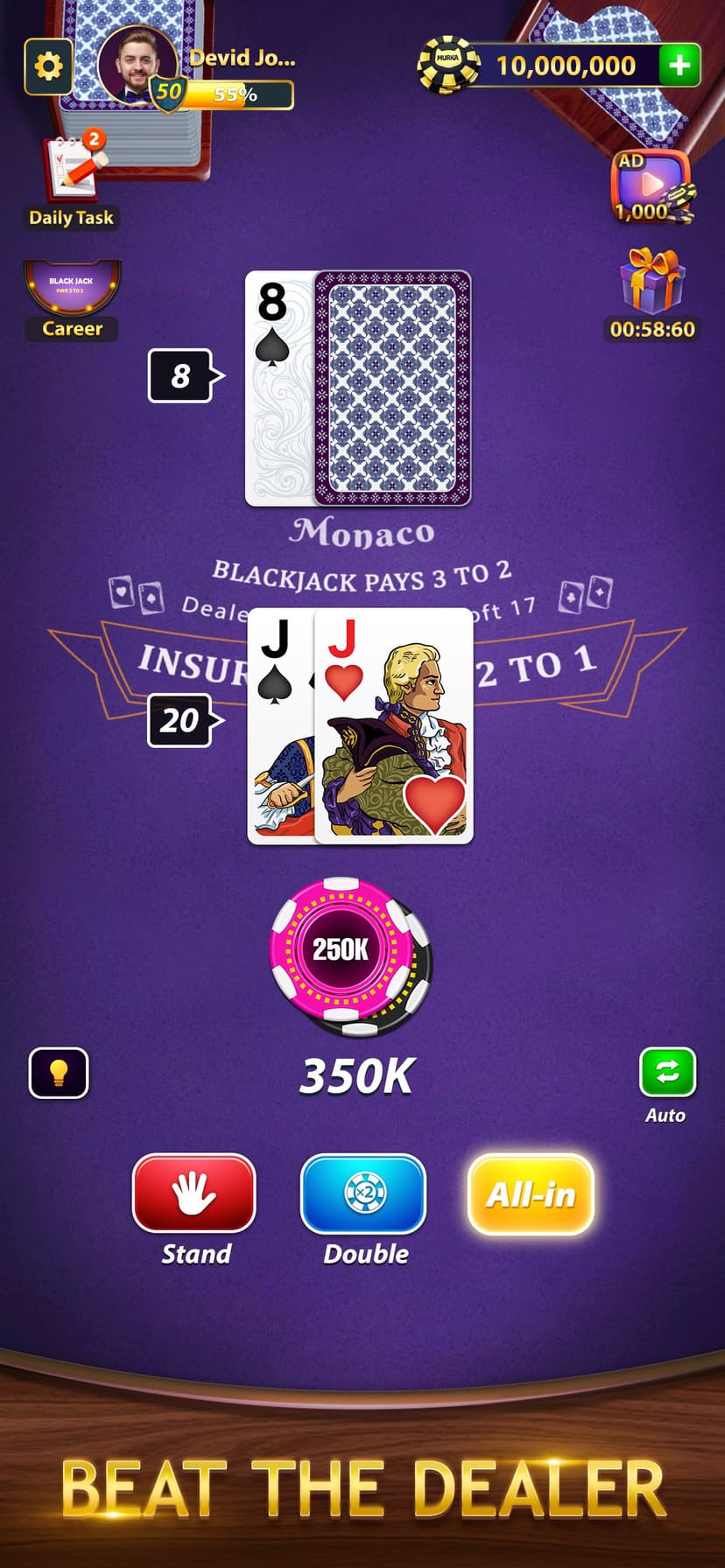BlackJack by Murka: 21 Classic screenshot 3 - screenshot