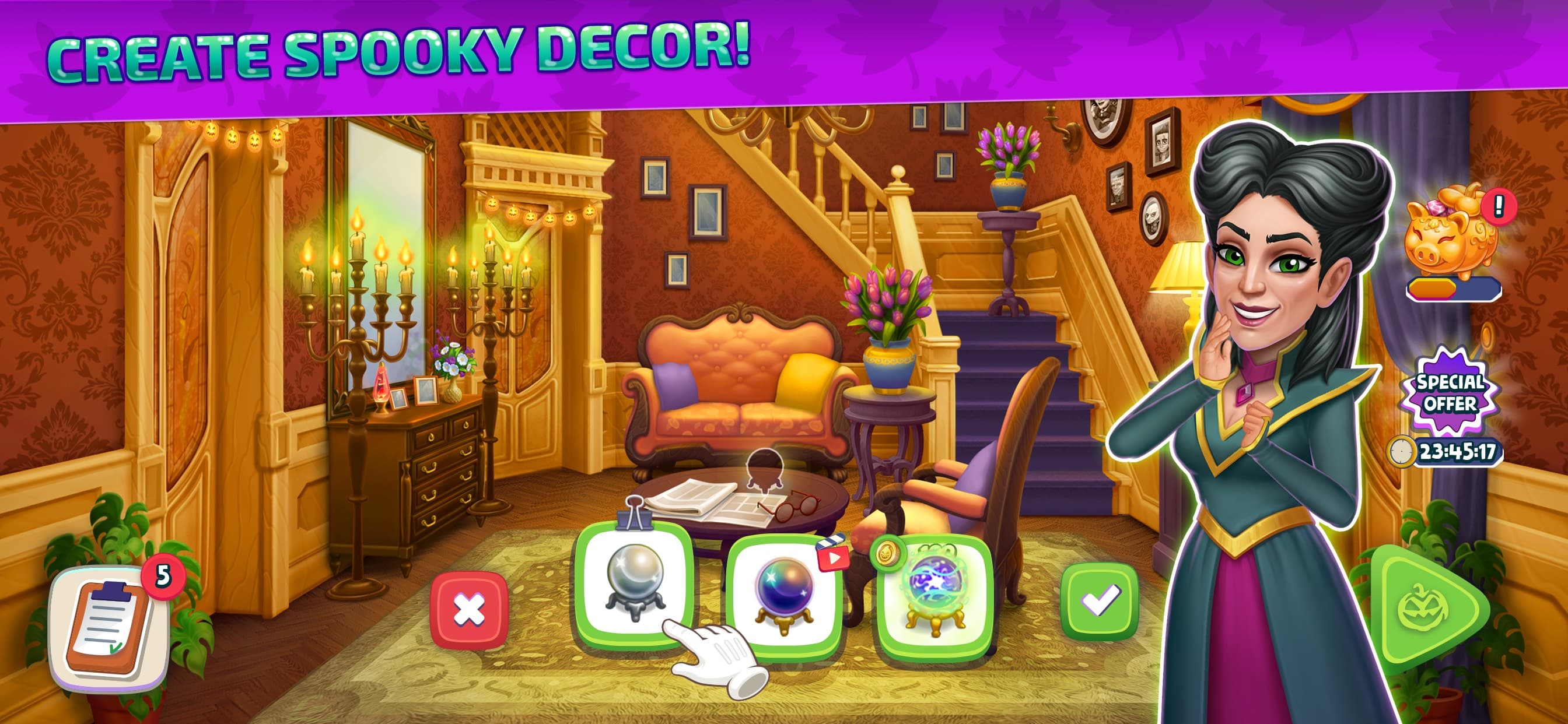 Halloween Merge: Merge Mansion screenshot 3 - screenshot