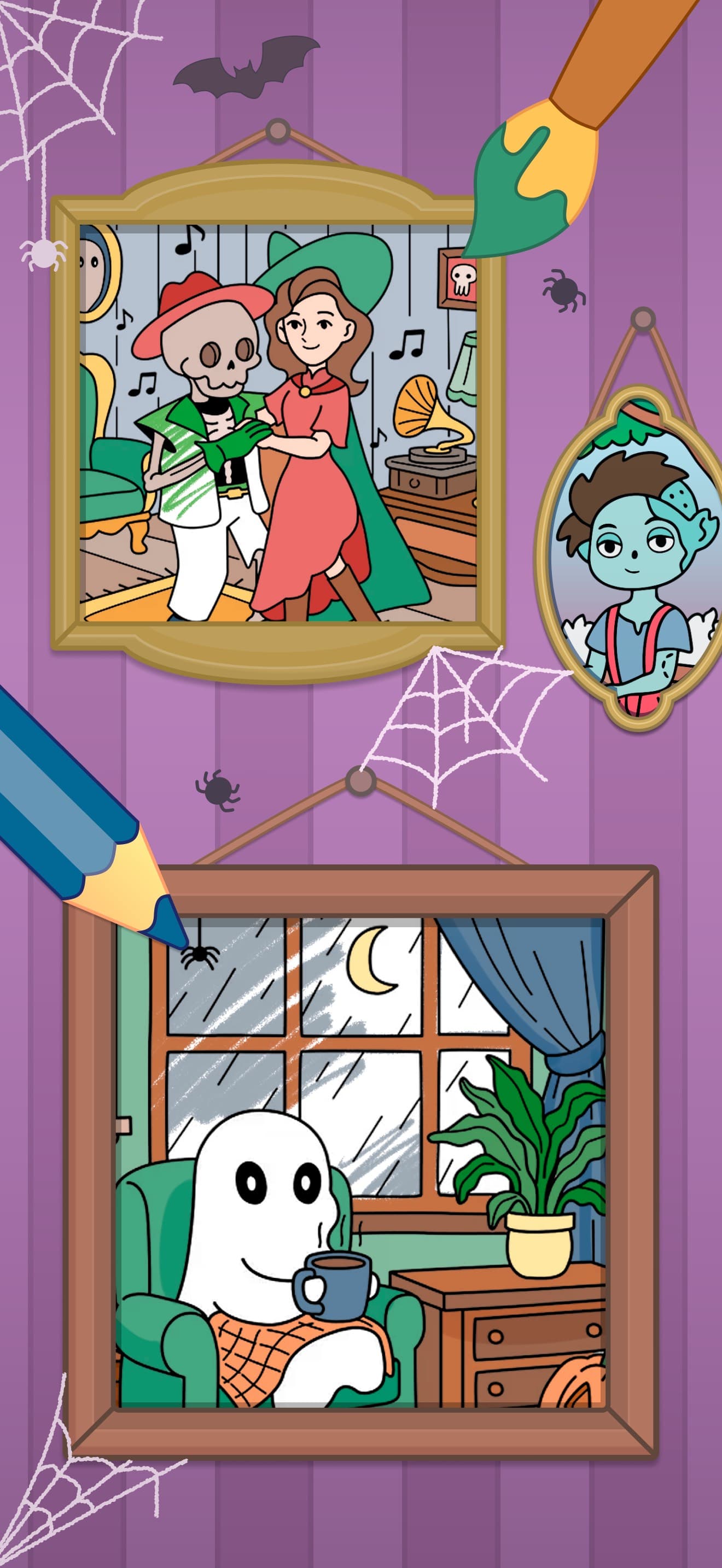 Boo Coloring Book: Cozy Horror screenshot 1 - screenshot