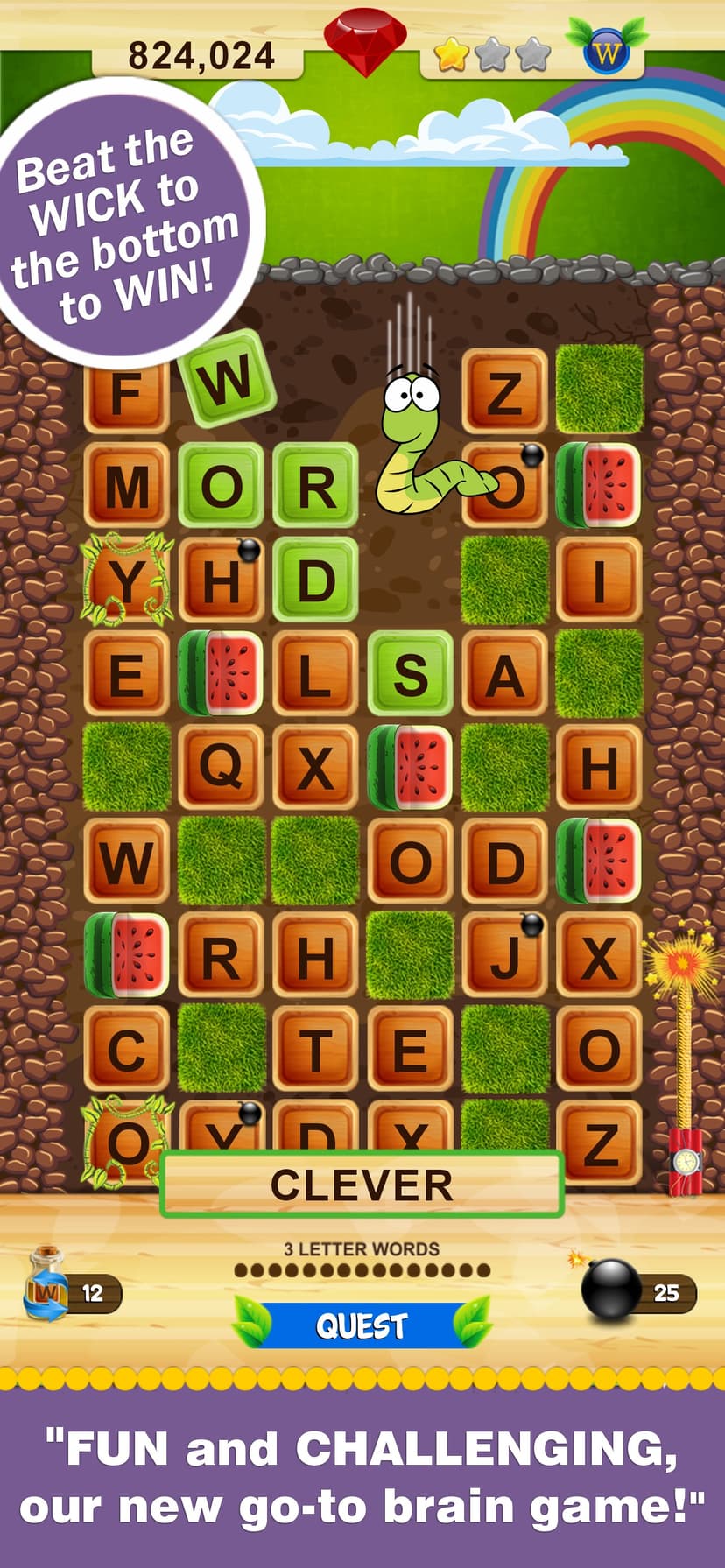 Word Wow - Help the worm down screenshot 3 - screenshot