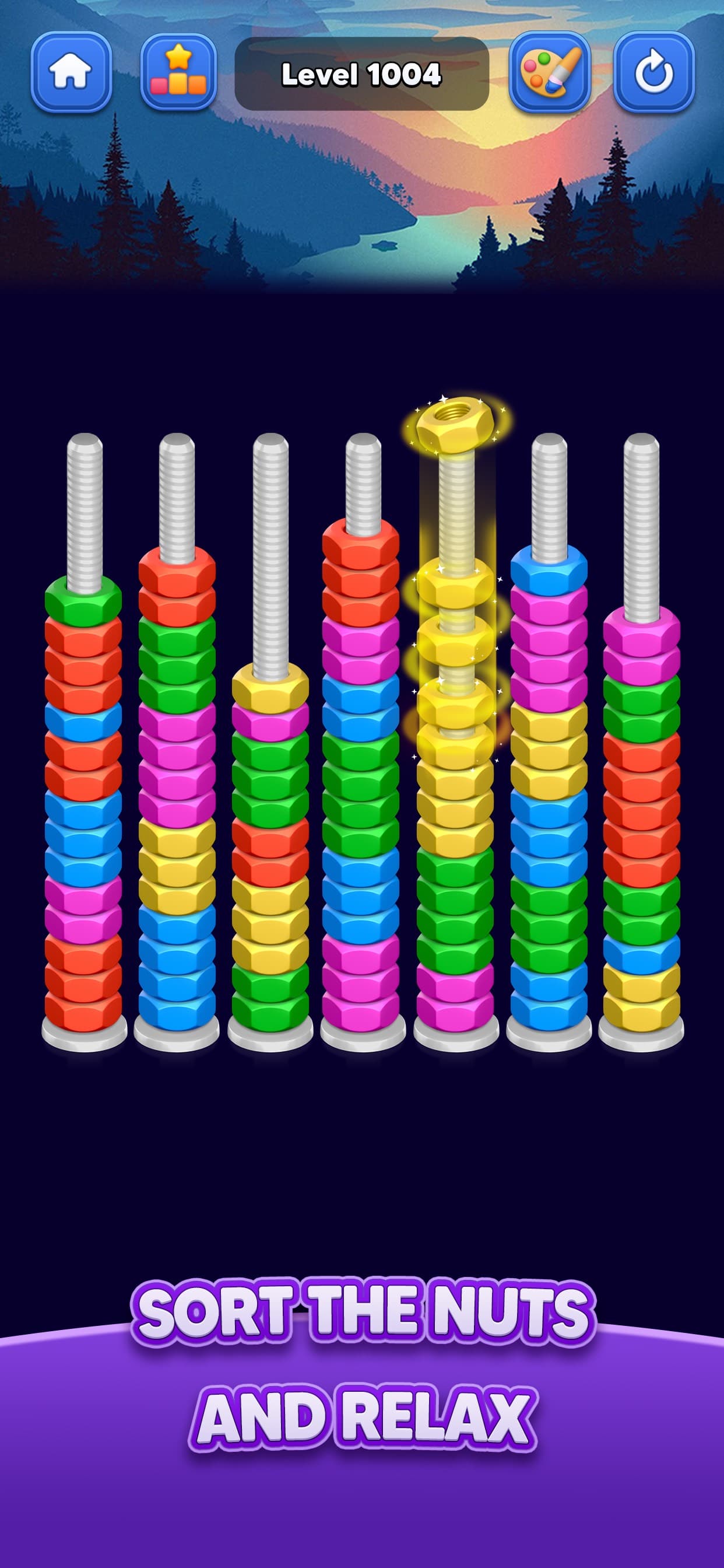 Nut Sort: Color Match Game screenshot 1 - screenshot