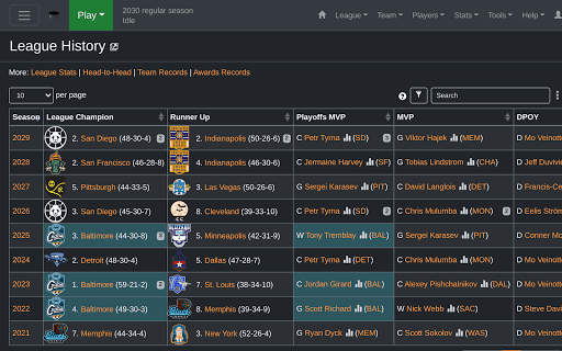 ZenGM Hockey screenshot 7 - screenshot