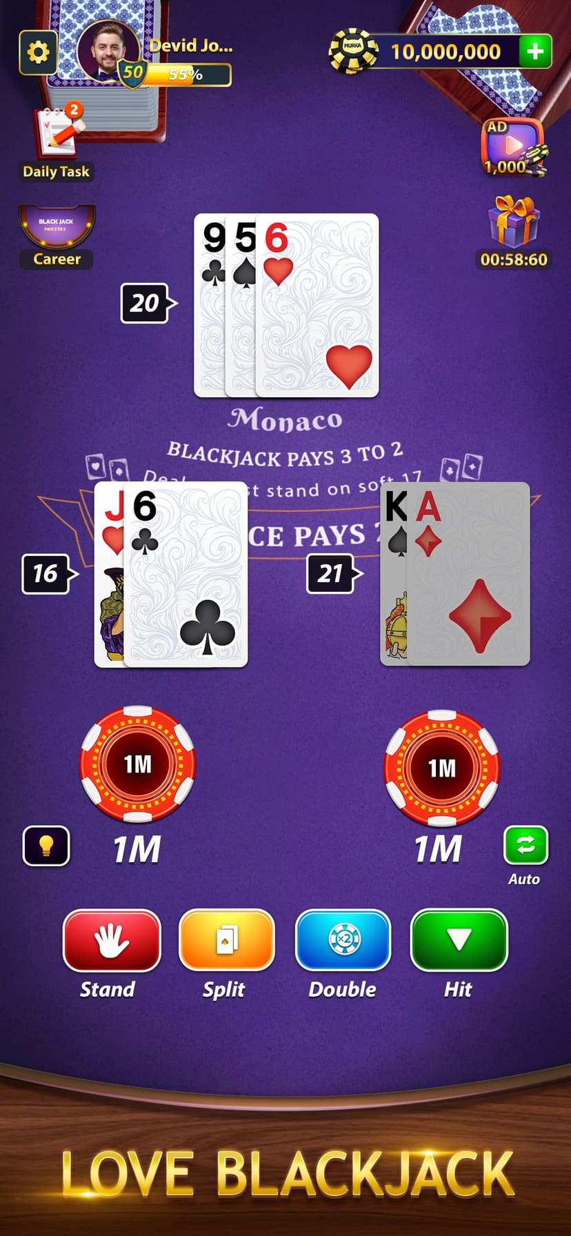 BlackJack by Murka: 21 Classic screenshot 4 - screenshot