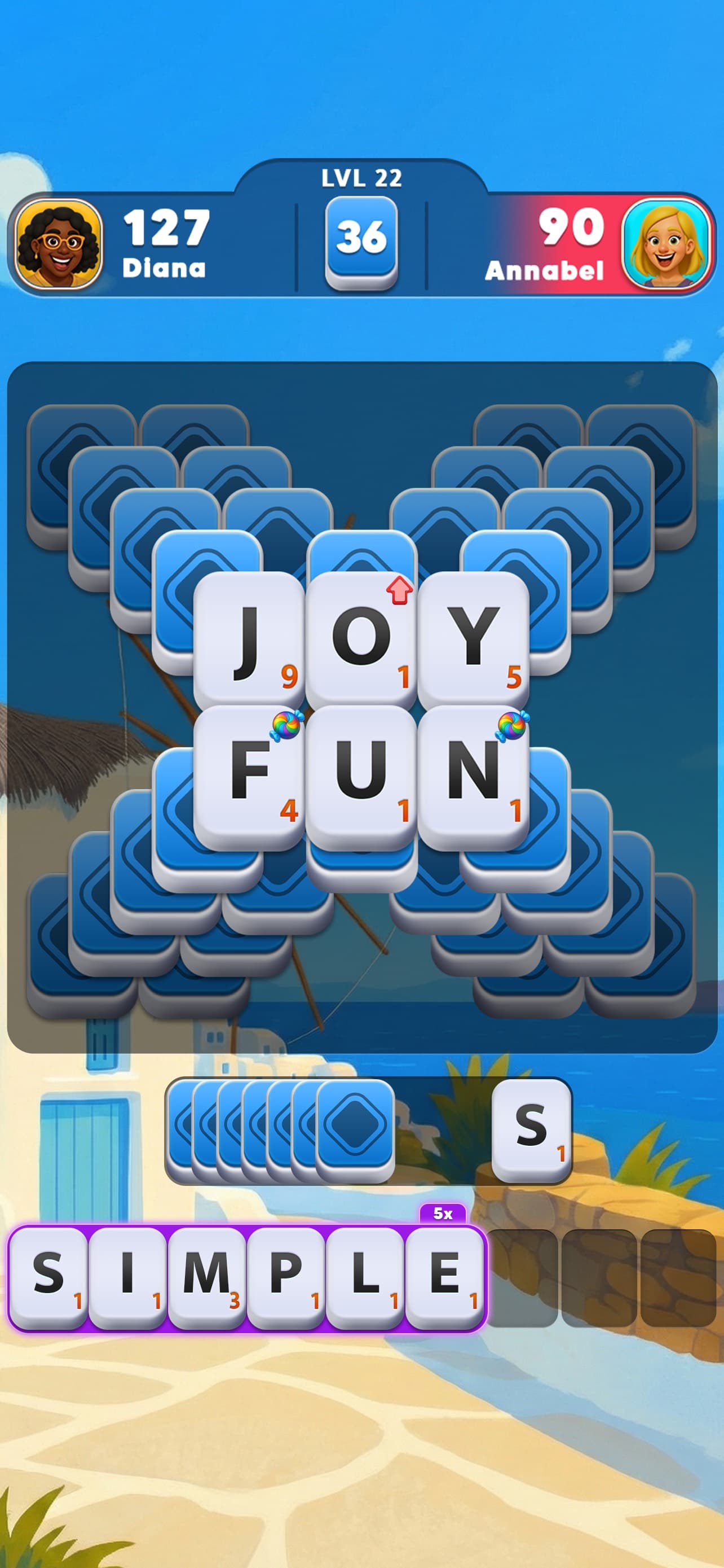Word Tiles GO screenshot 1 - screenshot