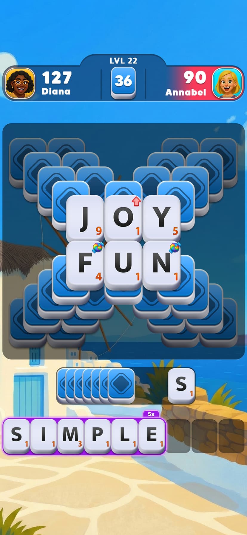 Word Tiles GO screenshot 1 - screenshot