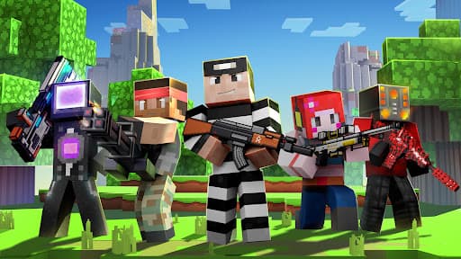 Cops N Robbers:Pixel Craft Gun screenshot 1 - screenshot