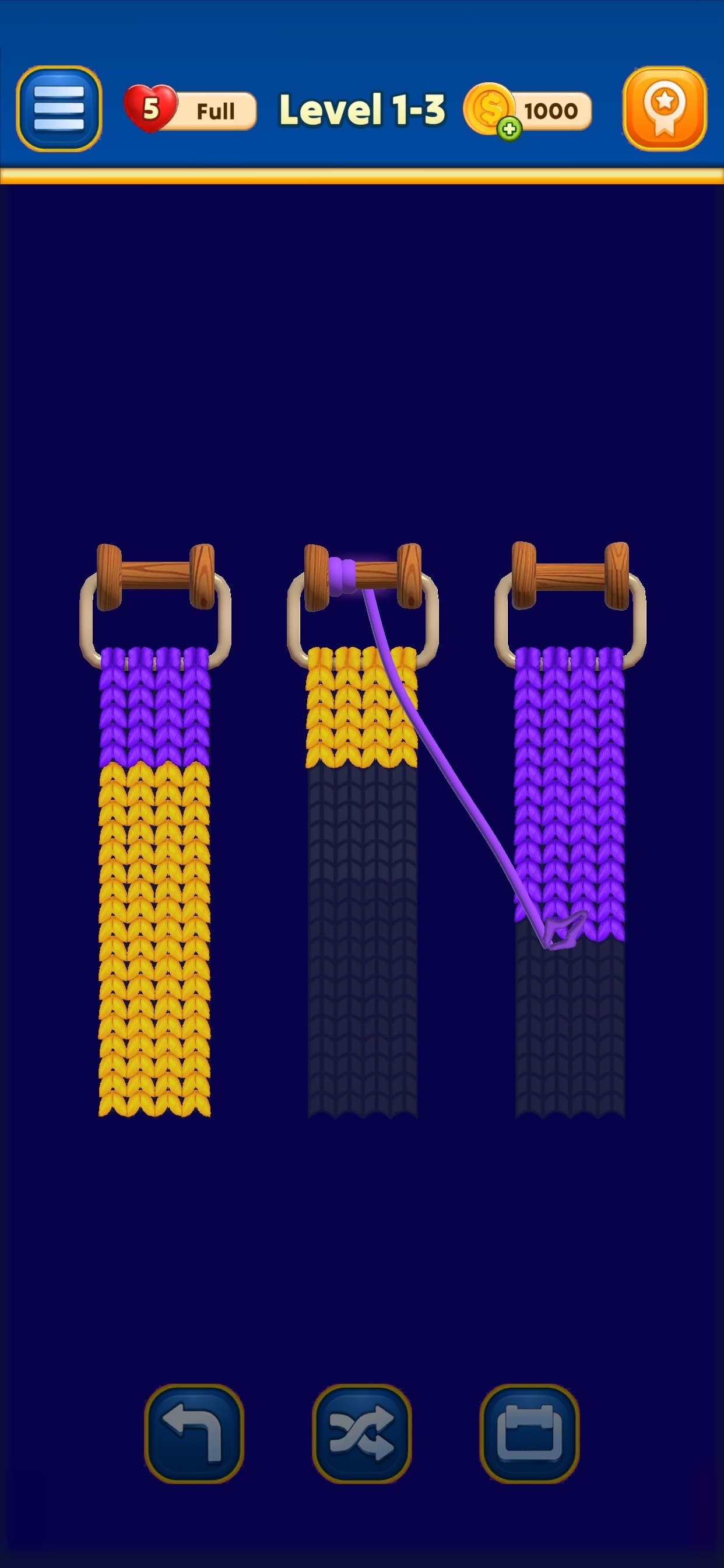 Bobbin Sort: Knit Color Puzzle screenshot 1 - screenshot