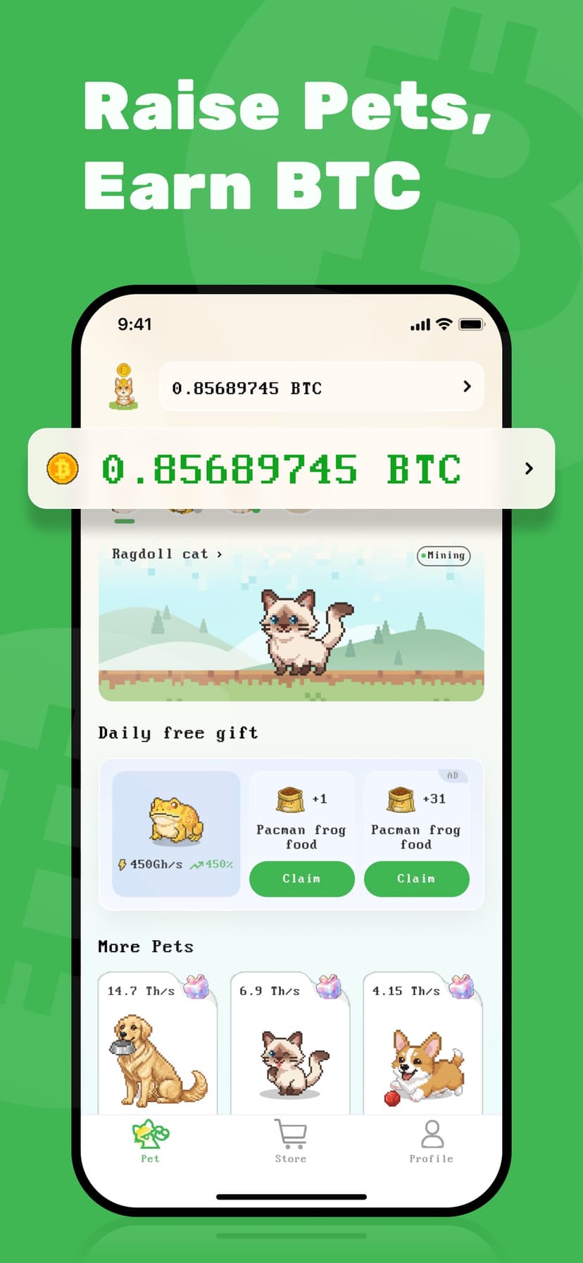BitPet: Play&Grow BTC Pets screenshot 2 - screenshot