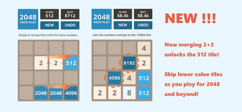2048 Hack Play screenshot 1 - screenshot