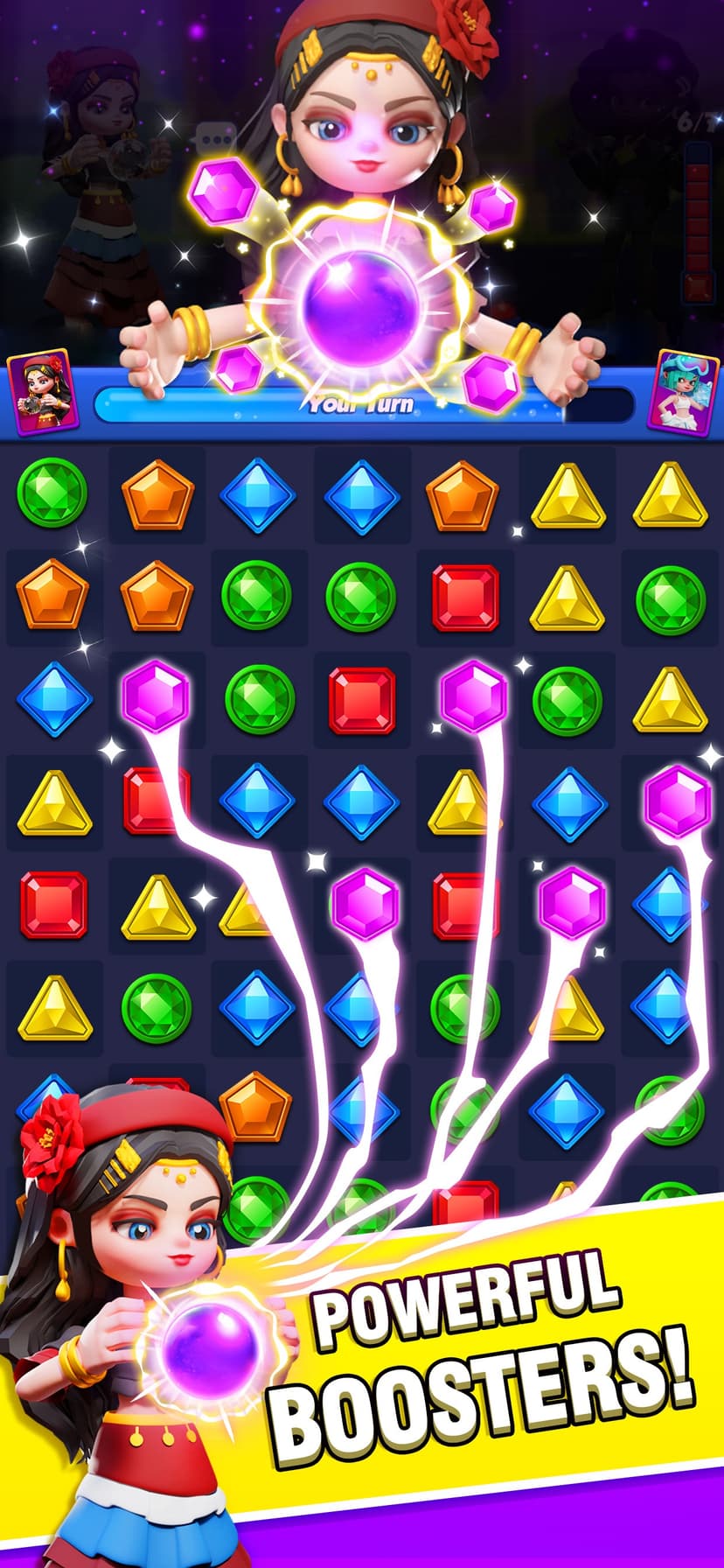 Jewel Party- Match 3 PVP screenshot 2 - screenshot