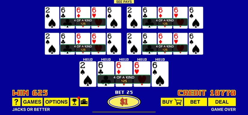 The Classic Video Poker screenshot 4 - screenshot