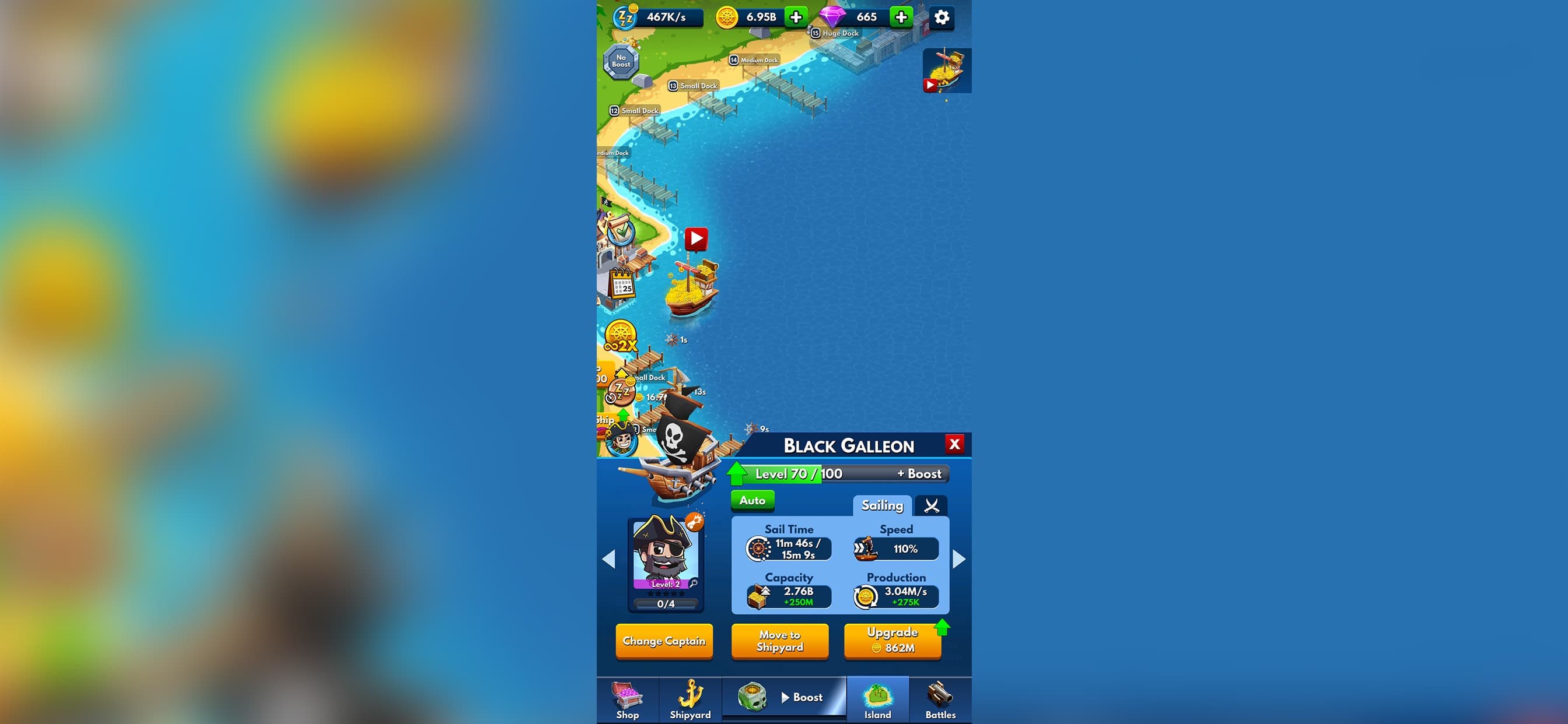 Idle Pirate Tycoon: Gold Sea screenshot 1 - screenshot