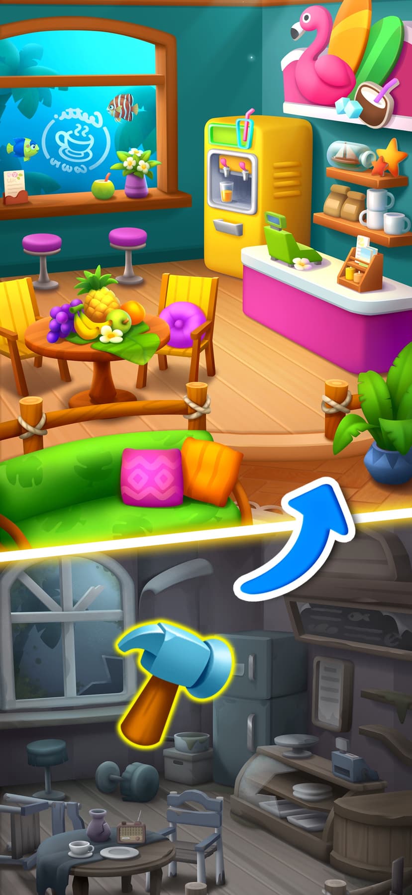 Merge Ocean - Cooking & Decor screenshot 3 - screenshot