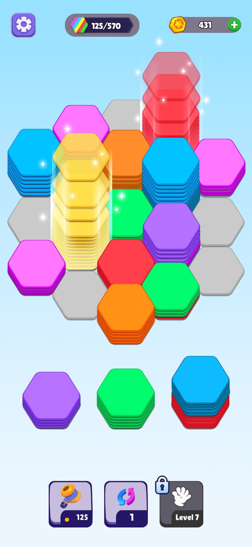 Hexa Color Sorting Puzzle screenshot 3 - screenshot