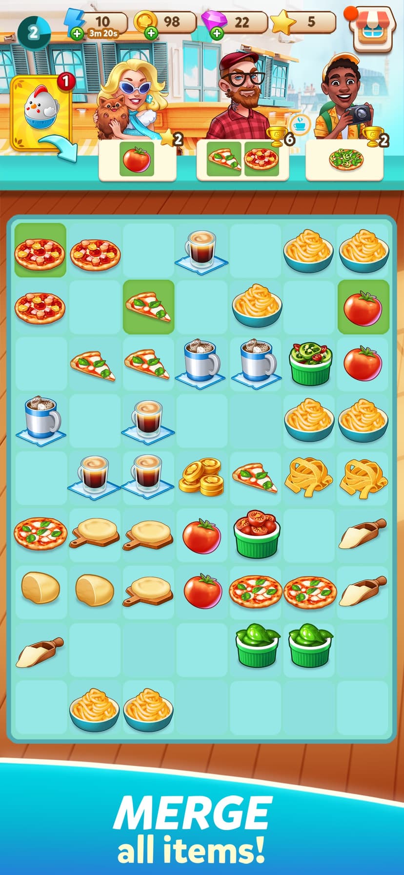 Cook & Merge - Merge Game screenshot 1 - screenshot