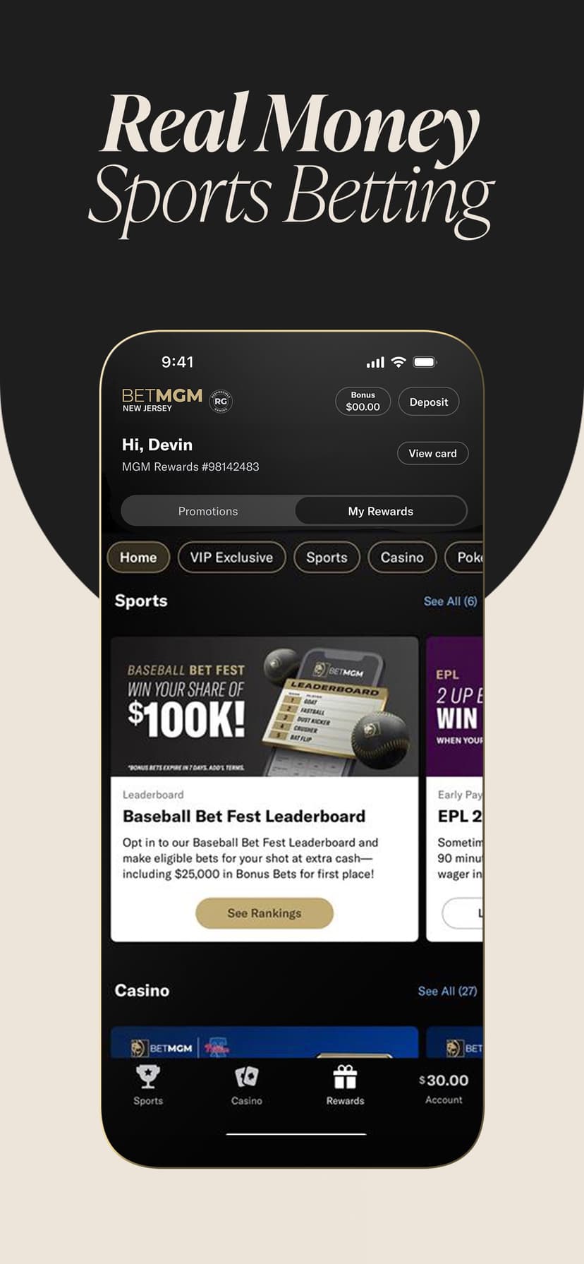 BetMGM - Sportsbook & Casino screenshot 1 - screenshot