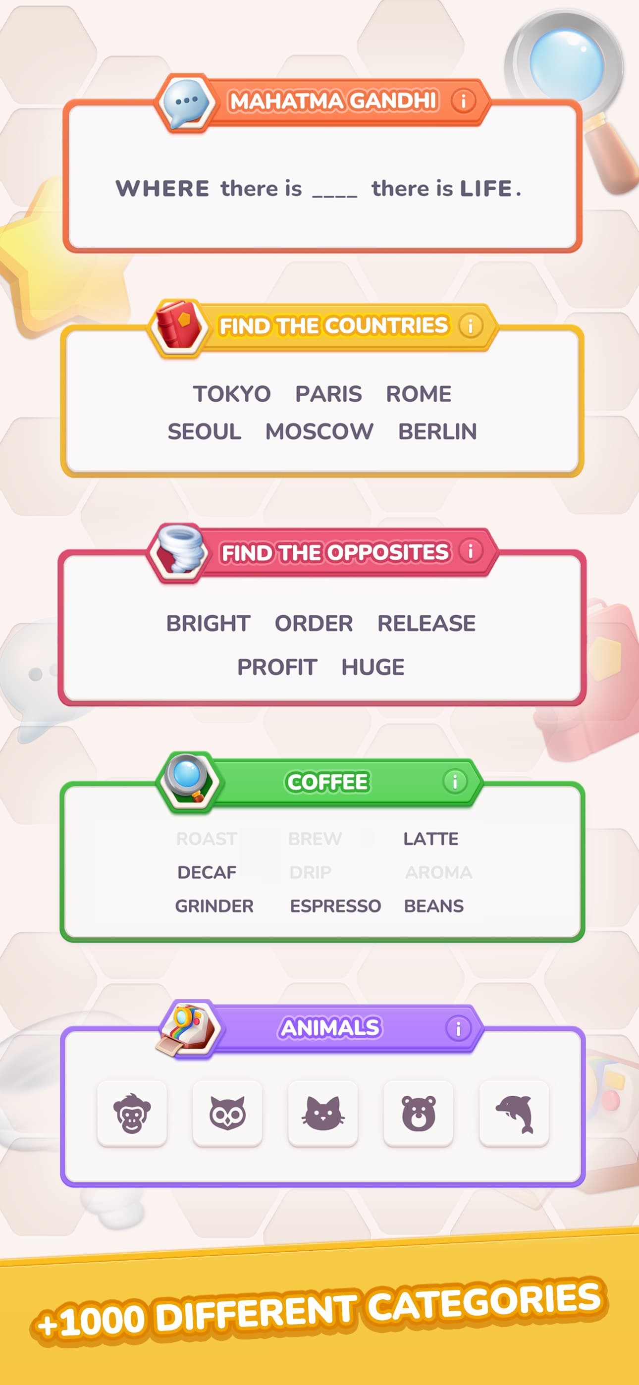 Hexa Search: Word Puzzle screenshot 2 - screenshot