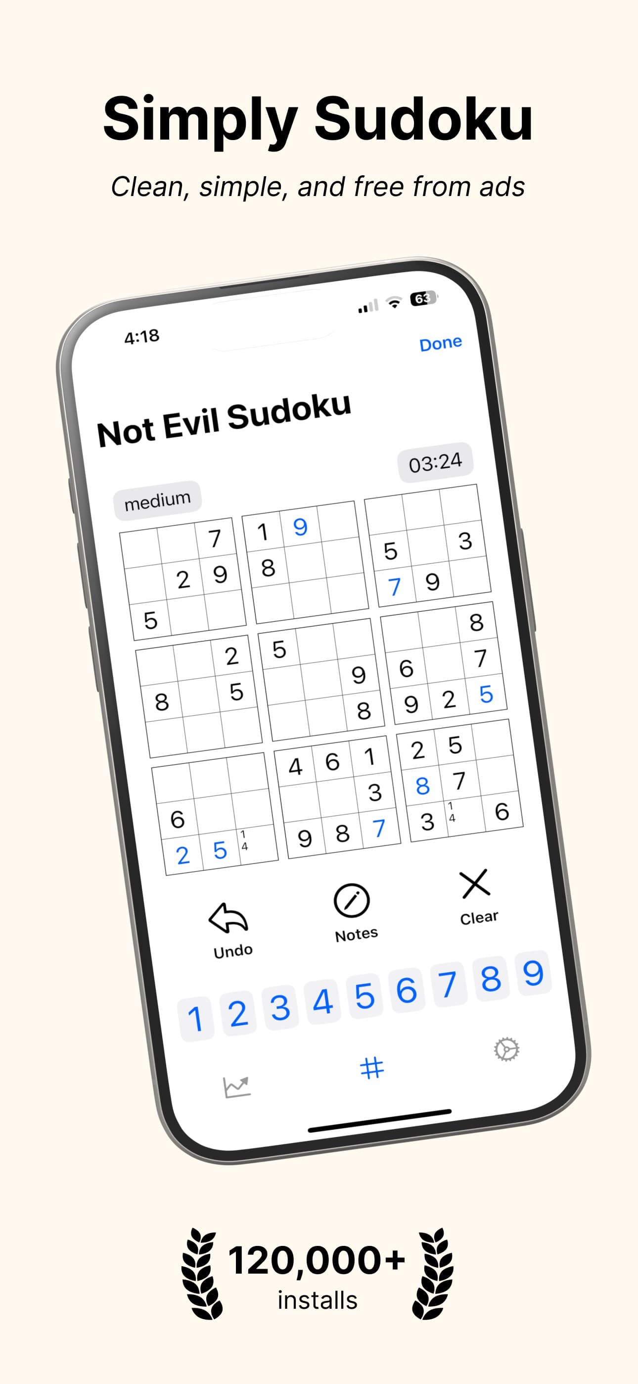 Not Evil Sudoku screenshot 1 - screenshot