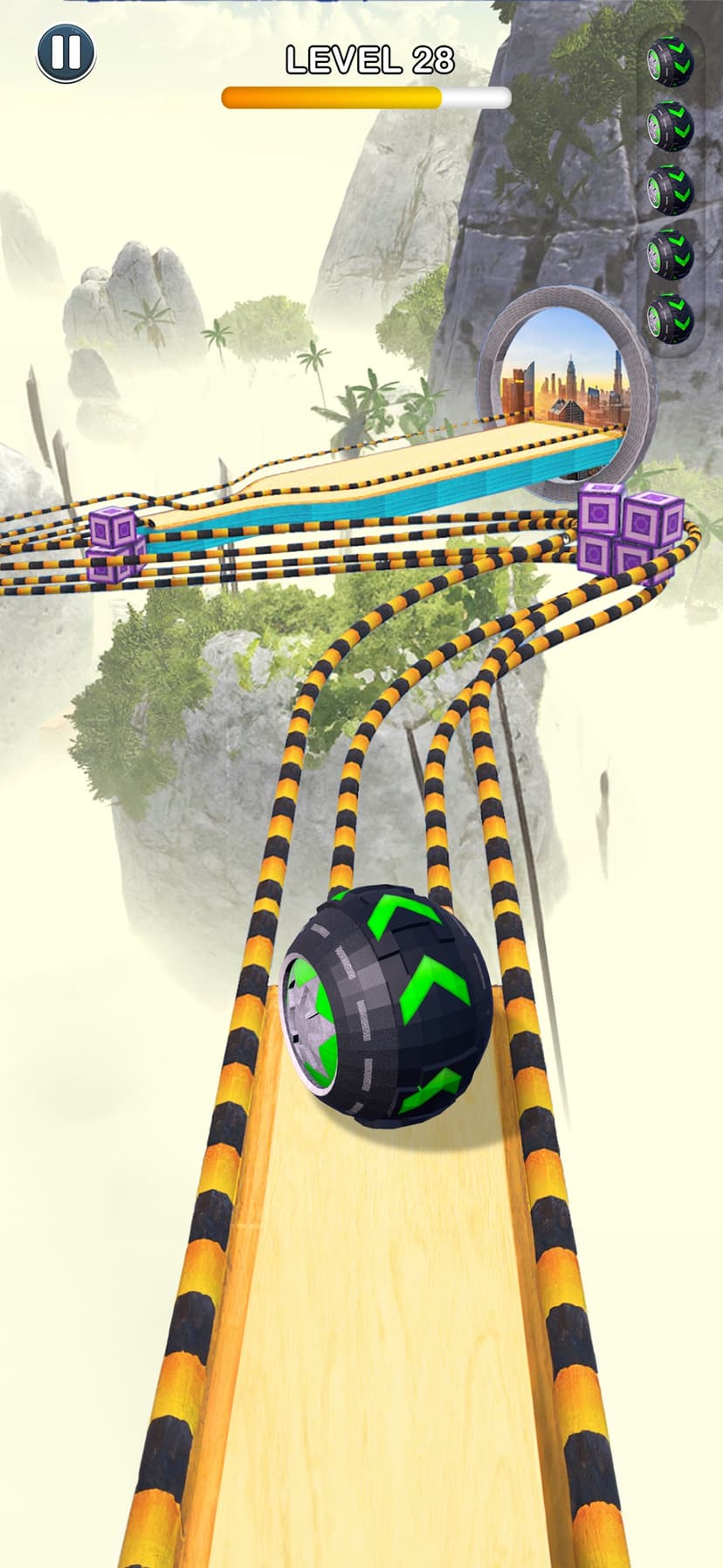 Rolling Ball Sky Escape screenshot 1 - screenshot