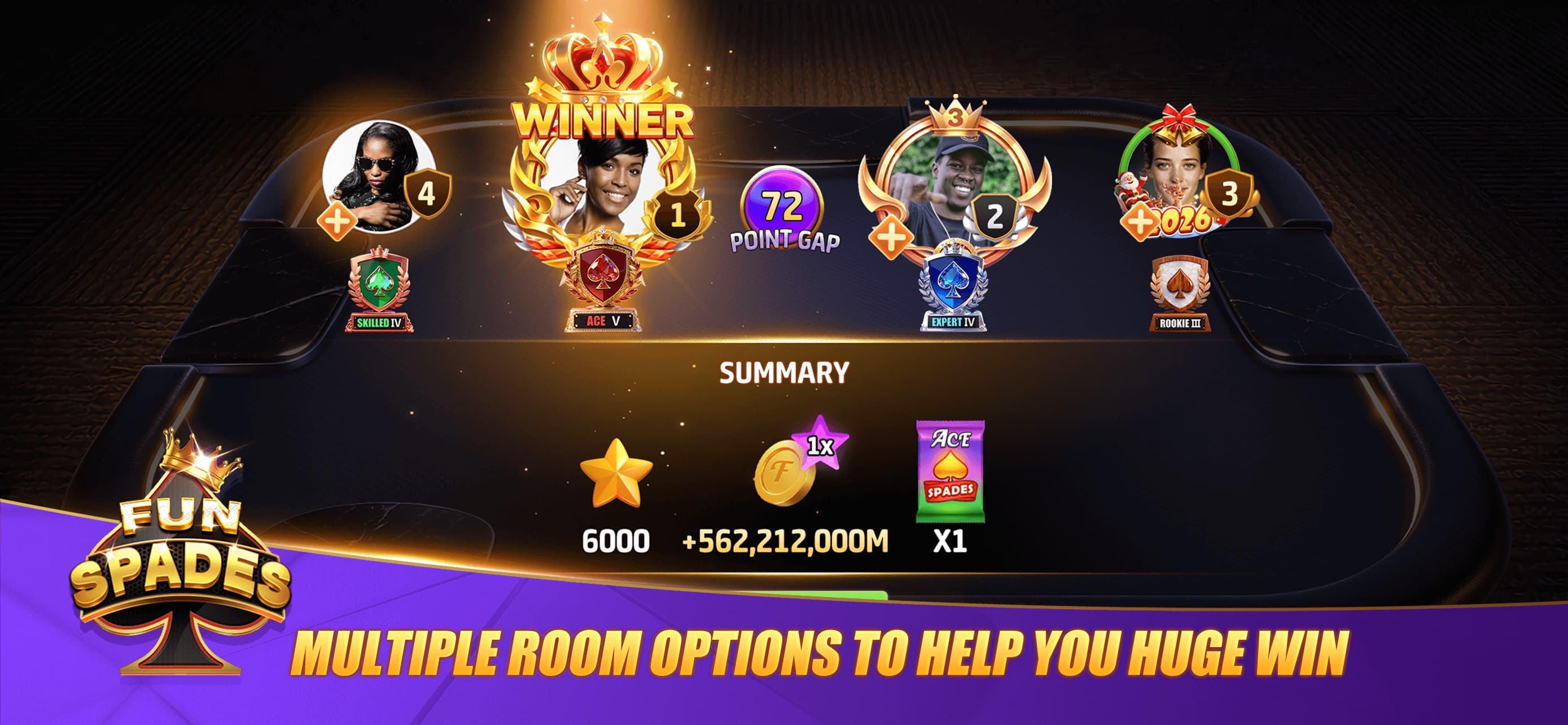 Fun Spades Card Game screenshot 4 - screenshot