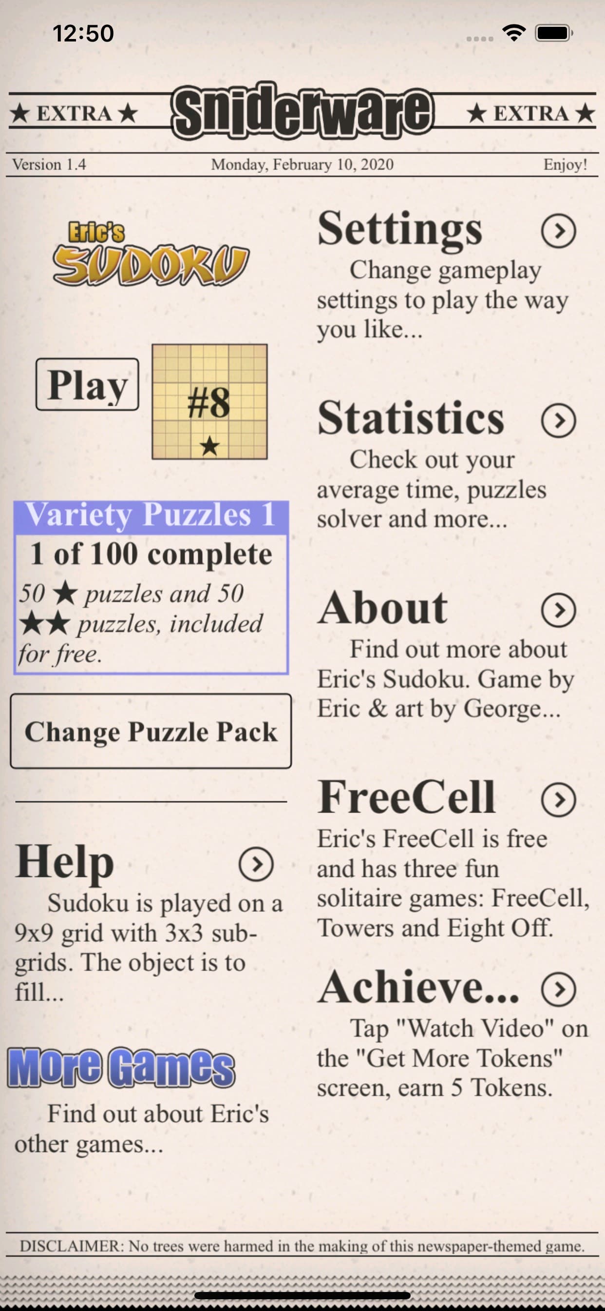 Eric's Sudoku –Classic Puzzles screenshot 3 - screenshot