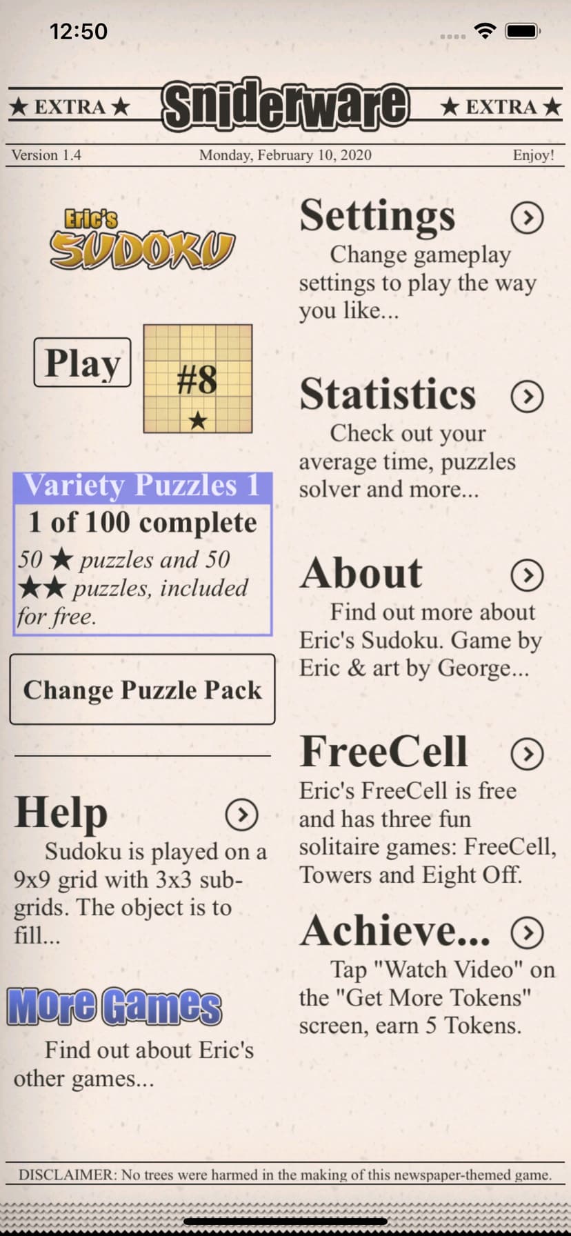Eric's Sudoku –Classic Puzzles screenshot 3 - screenshot