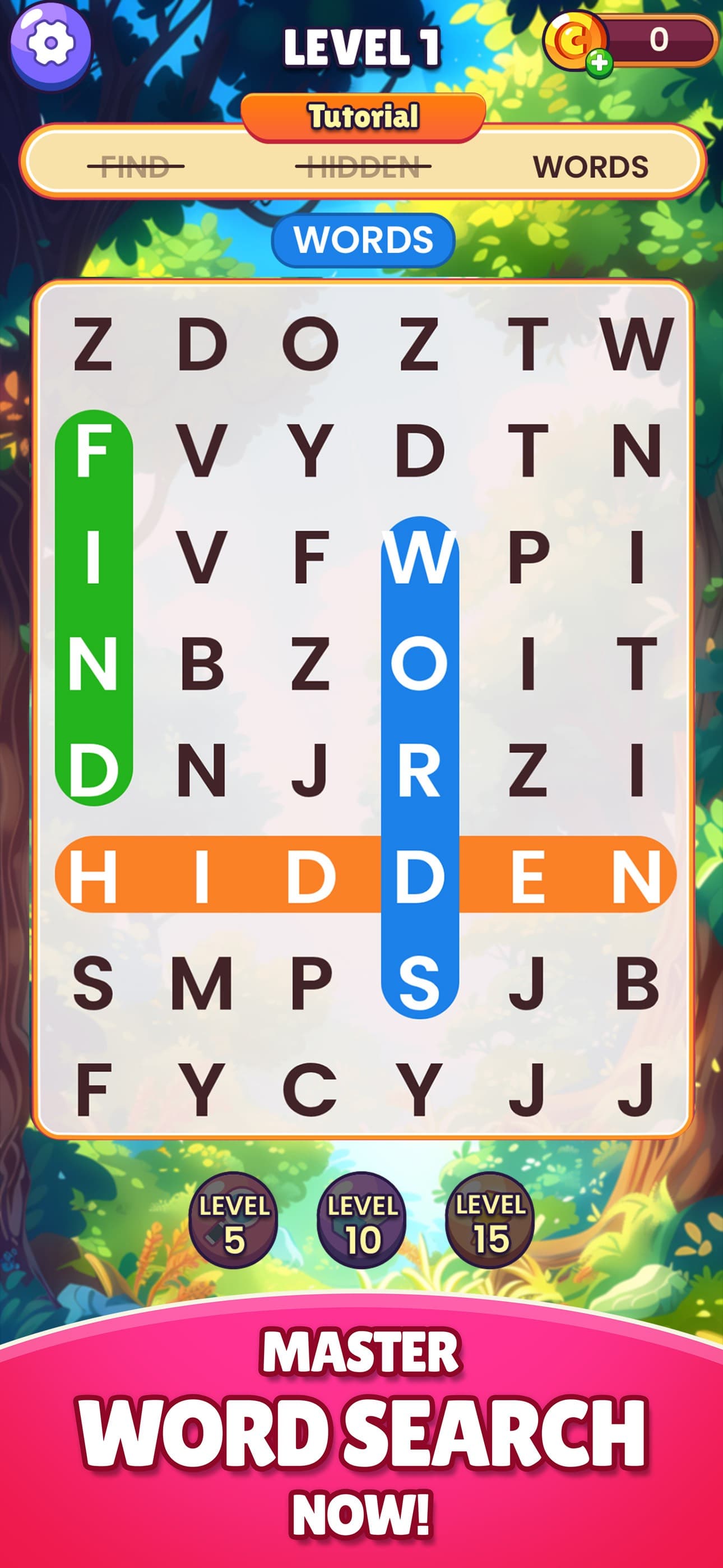 WordSearch Find Infinite Words screenshot 1 - screenshot
